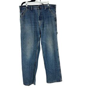 RK Brands Mens 36x31 Blue Denim Carpenter Jeans With Utility Pockets